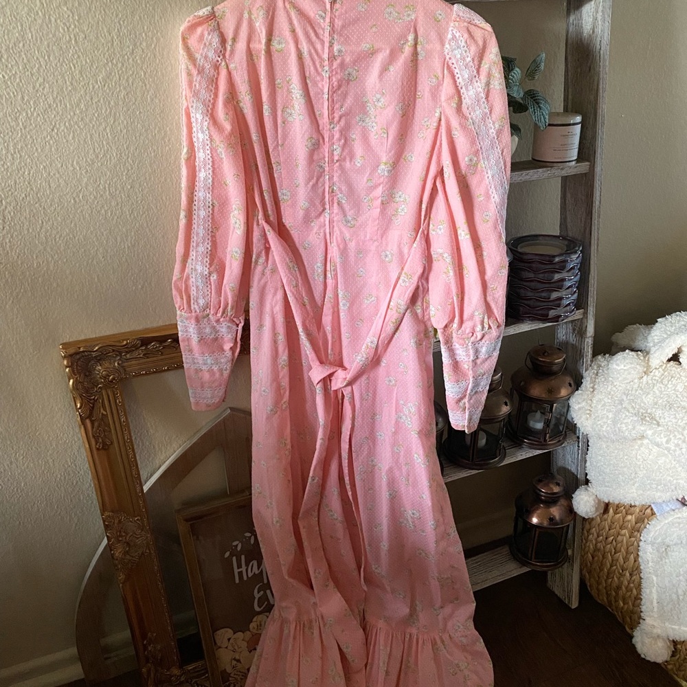 VINTAGE HANDMADE prairie floral bridgerton dress - Picture 8 of 9